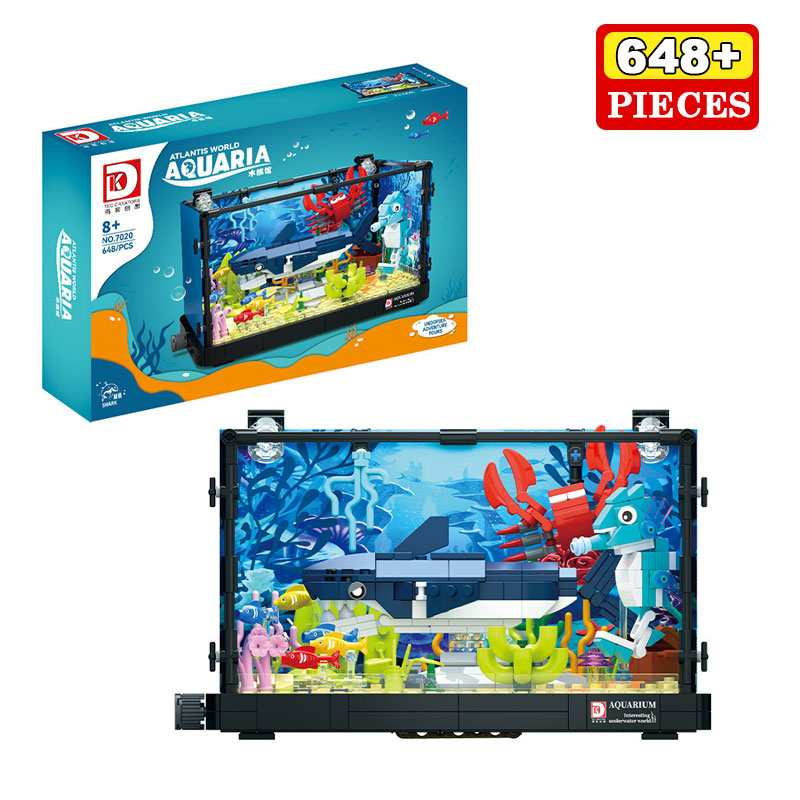 Aquarium Marine World - 648PCS Shark Ecosystem Tank Bausteine Marine
