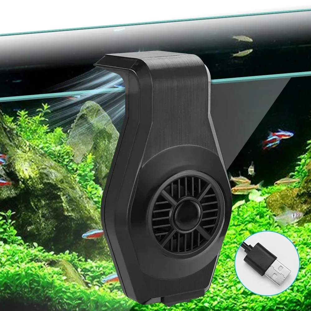 Marine Aquarium Mini - USB-Aquarium-Lüfter mit Geschwindigkeitsregelung, Mini, leistungsstark, wasserdicht,