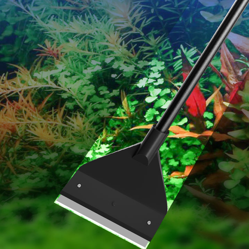 Marine Aquarium Glass Scraper - Aquarium-Reinigungswerkzeug Flacher Sand-Algenentferner Doppelfunktions-Glas-Algenentfernungsschaber Haushaltsreinigungswerkzeug Aquarium-Zubehör